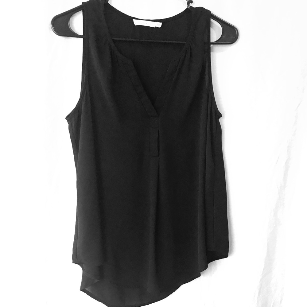 Lush sleeveless black blouse, size Medium